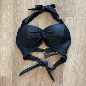 NWT Tempt Me Black Padded Bikini Top, Size XS